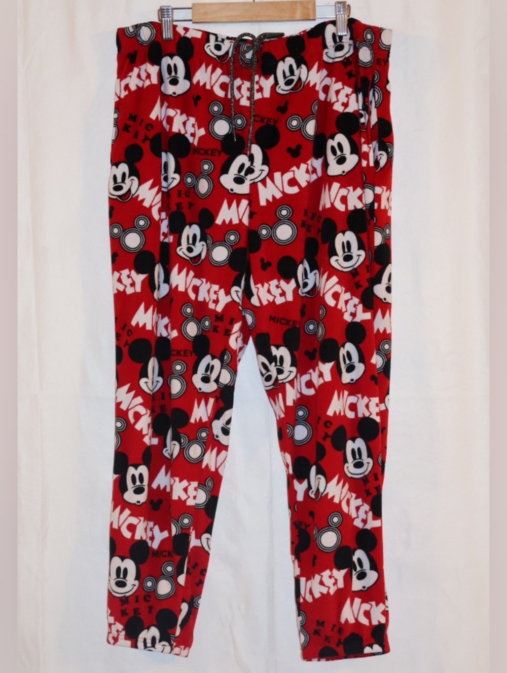 Disney Mickey Mouse Brilliant Red Holiday Joggers.